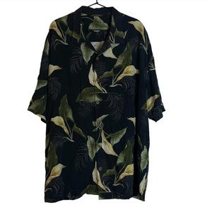 Tommy Bahama Lily Printed Silk Button Down Shirt - Size XXL